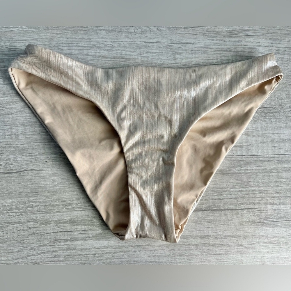 NWTs, Gold Bottoms By Rebecca Virtue Adela Hipster Bikini Bottom Sz Medium